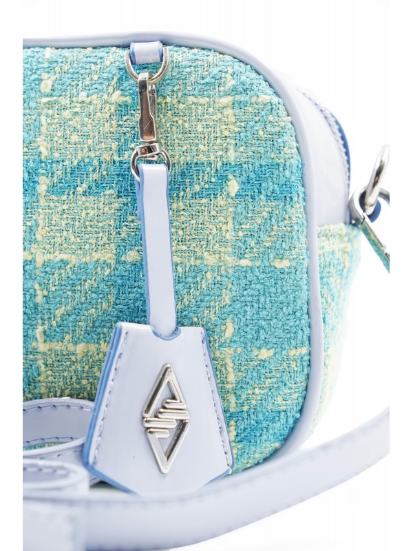 Cube Özel Seri Bebemavi Ekose Detay Kadın Omuz Çantası