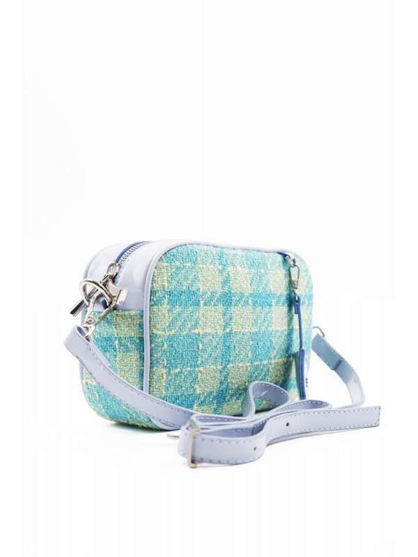 Cube Özel Seri Bebemavi Ekose Detay Kadın Omuz Çantası