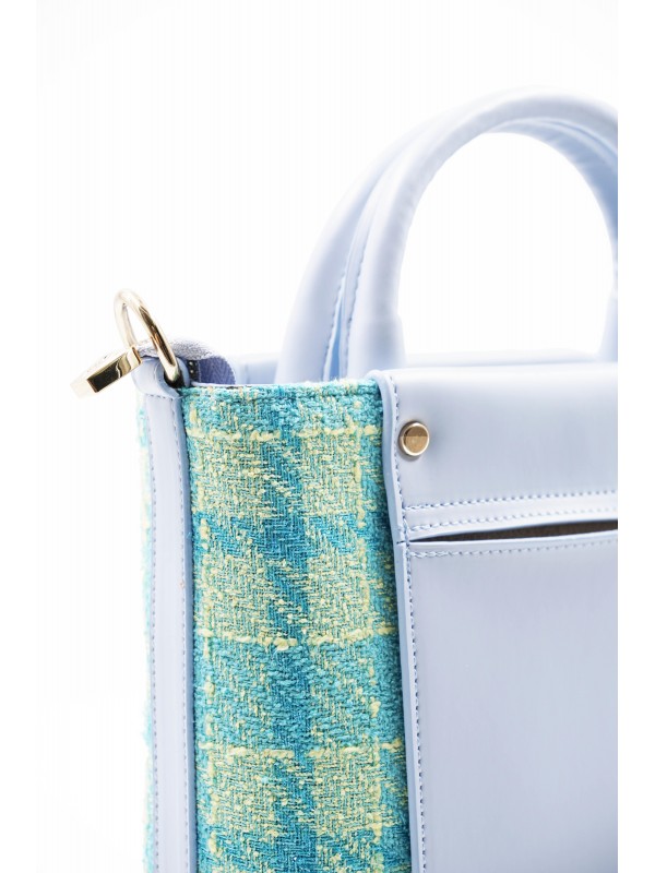 Valentina Özel Seri Bebemavi Ekose Detay Kadın Omuz Çantası