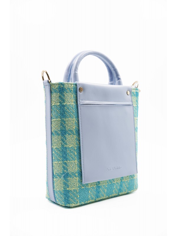 Valentina Özel Seri Bebemavi Ekose Detay Kadın Omuz Çantası