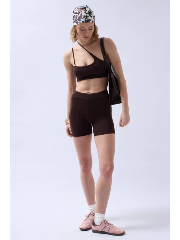 Çapraz Askı Bra 52254001-Kahverengi