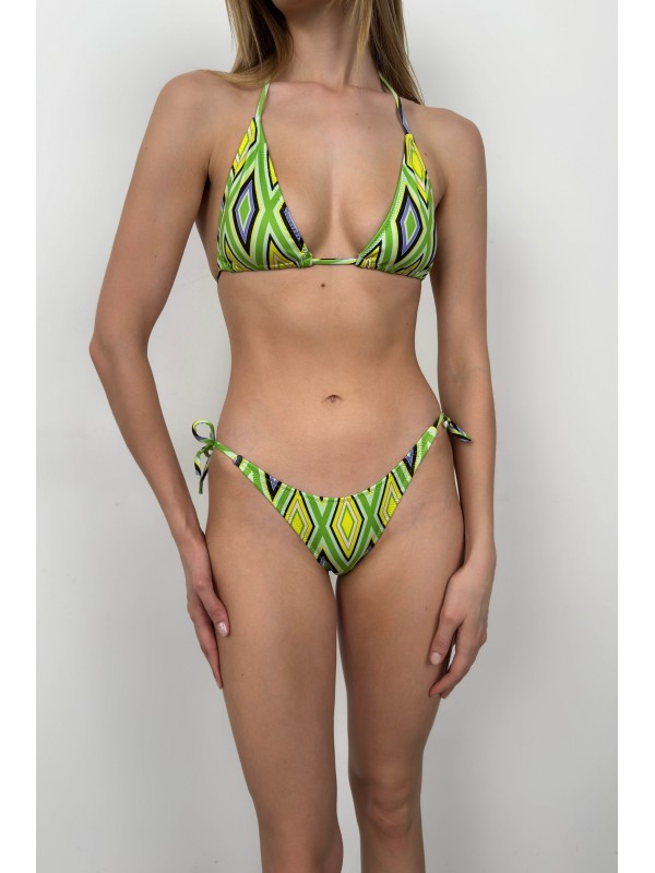 Baskılı Bikini Takım 8524-Yeşil