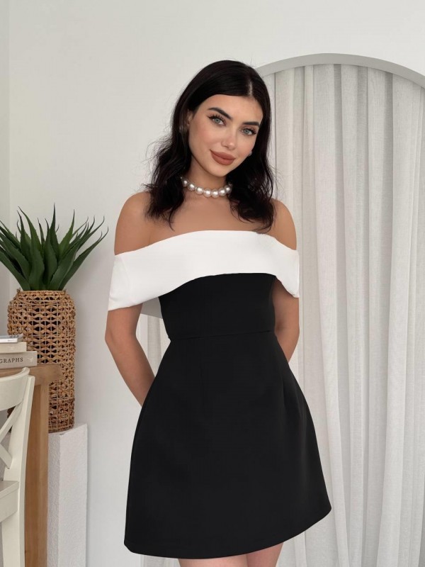 Ayvel Straplez Elbise ETK-00593-siyah