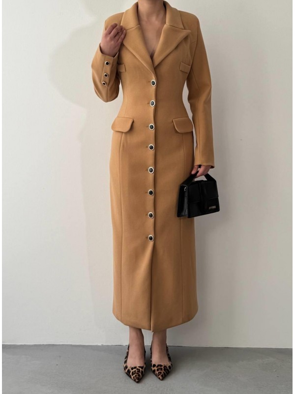 Marya Ceket Elbise ETK-00787-camel