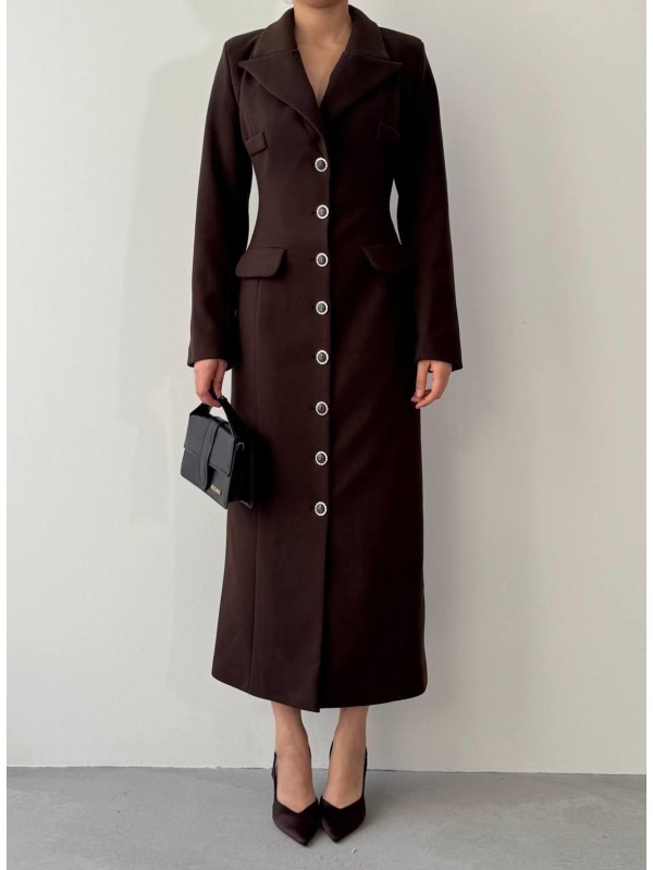 Marya Ceket Elbise ETK-00787-kahve