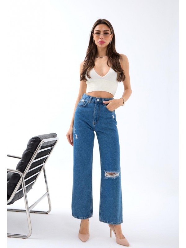 6288 KOT PANTOLON-MAVİ