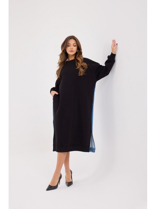 7194 UZUN SWEAT-SİYAH