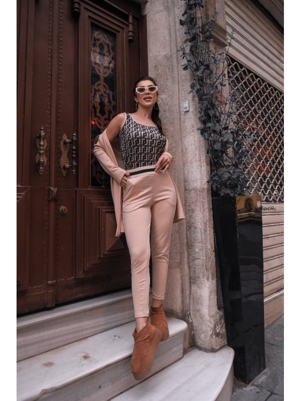 Kadın Uzun Kollu Krep üçlü Takım, 27072