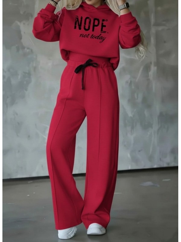 Kadın Uzun Kollu Nope Baskılı Beli Ribanalı Ikili Takım , 29367