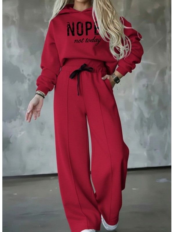 Kadın Uzun Kollu Nope Baskılı Beli Ribanalı Ikili Takım , 29367