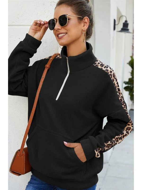 Kadın Uzun Kollu Balıkçı Yaka önden Fermuarlı Polar Bluz, 28561