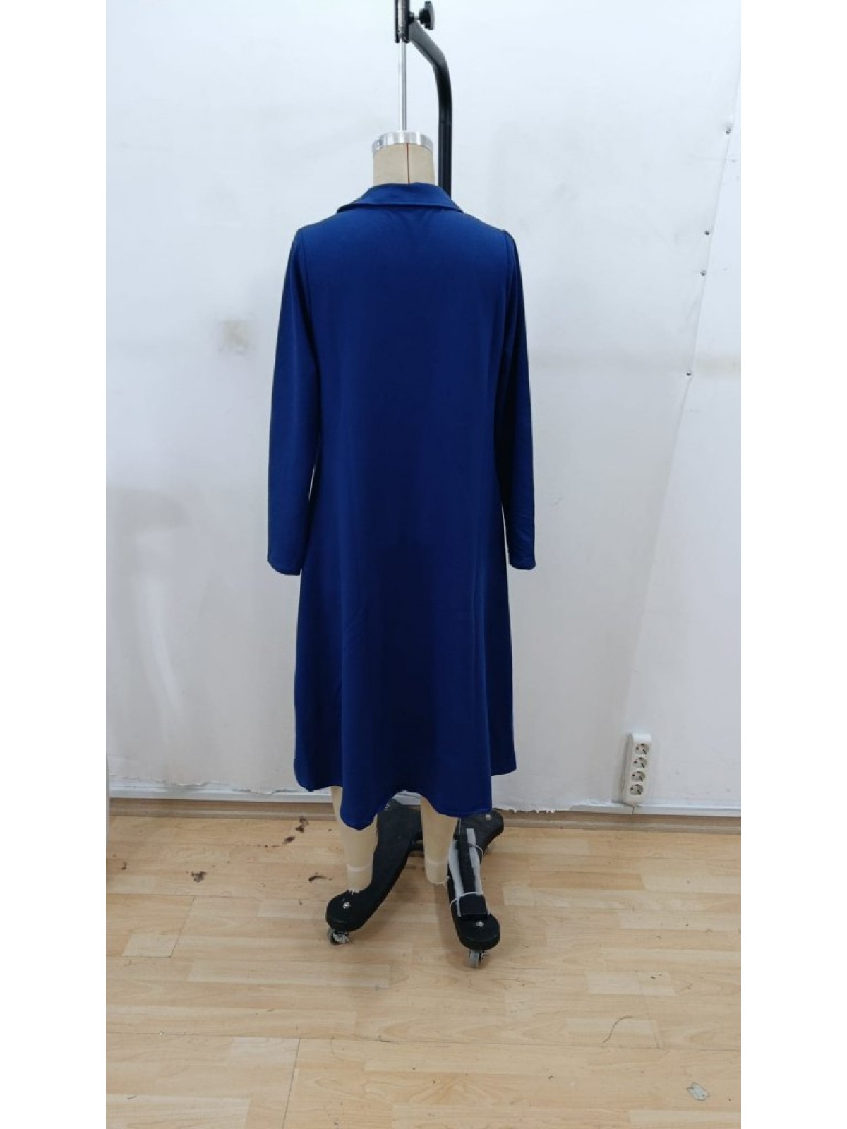 Kadın Uzun Kollu Yakalı Midi Viskon Iki Iplik Elbise, 28778