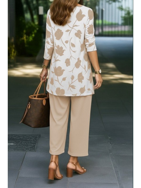 Kadın Uzun Kollu önü Açık Modal Ceket Kolsuz Viskon Iki Iplik Bluz Ve Pantolon üçlü Takım, 29331