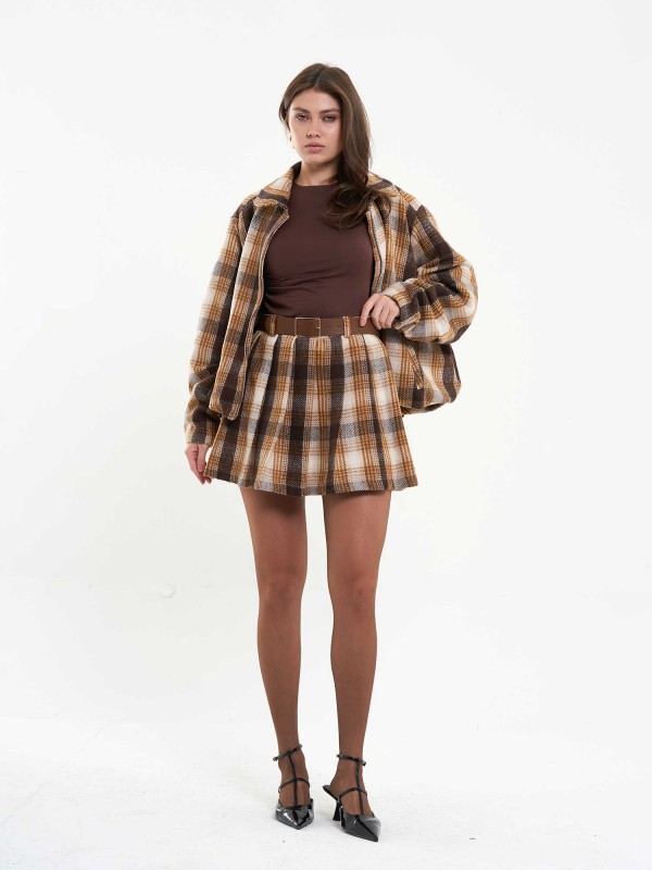 041125 Mini Pileli Etek