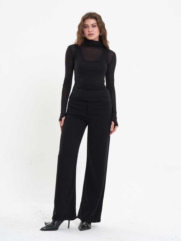 071790 Örme Atlet Detaylı Badi