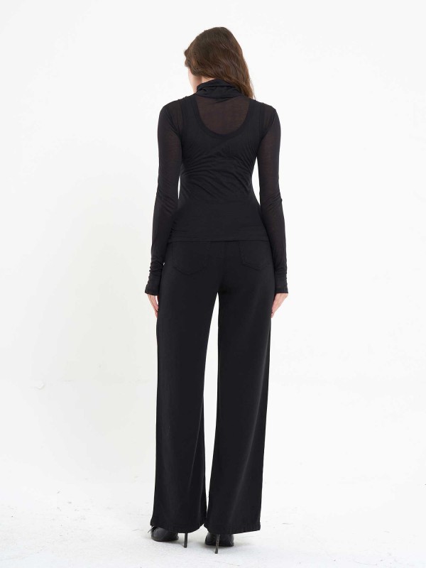 071790 Örme Atlet Detaylı Badi