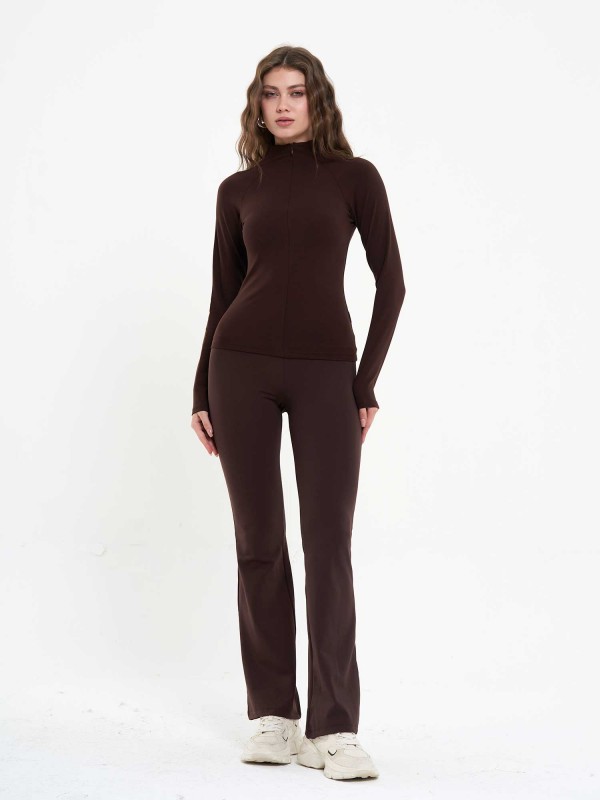 071792 Cupra Modal Fermuarlı Bluz