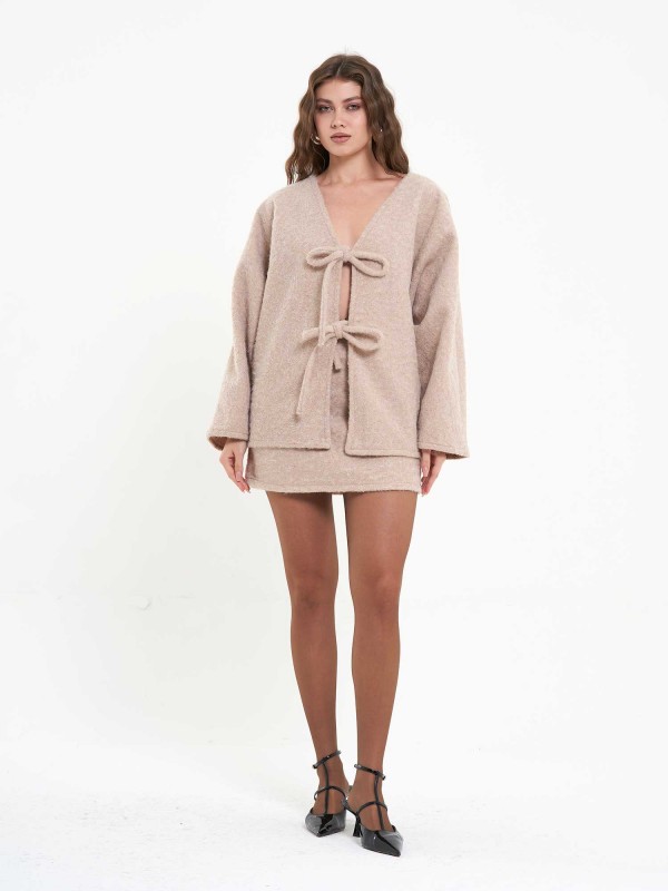 220595 Önü Bağlamalı Etek Takım