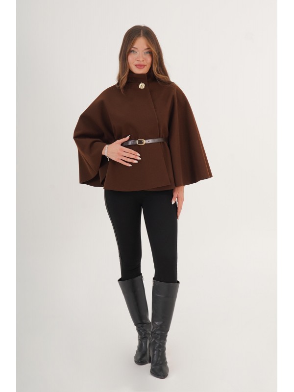 Kemer Detaylı Tek Düğmeli Toptan Gri Panço STD