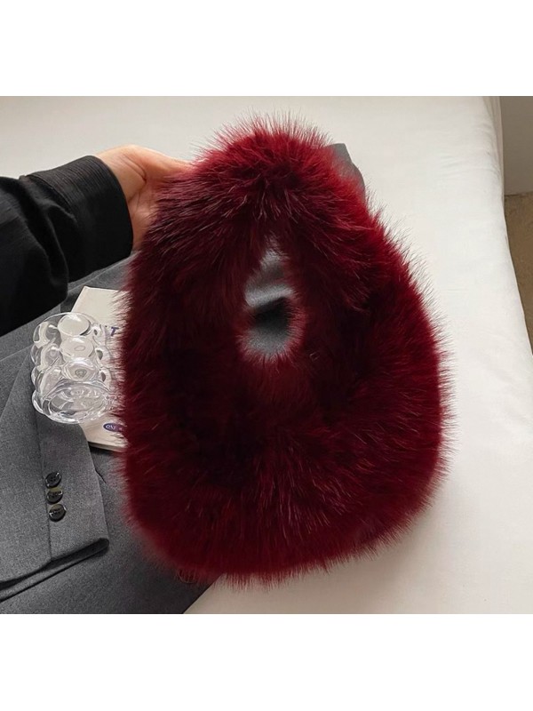 NWC-001 Bordo Peluş Çanta