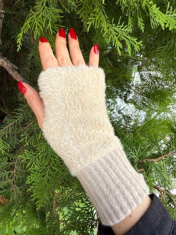 16027-1 Peluş Vizon Eldiven