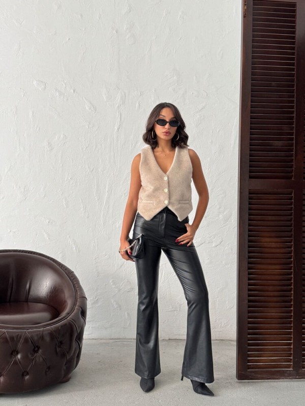 Topshow - Toptan Peluş Yelek - TAŞ