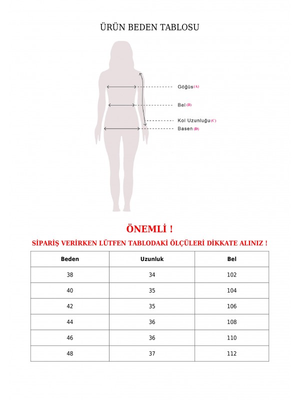 Beli Cırtcırt Detay Boru Paça Kumaş Pantalon  -Bej