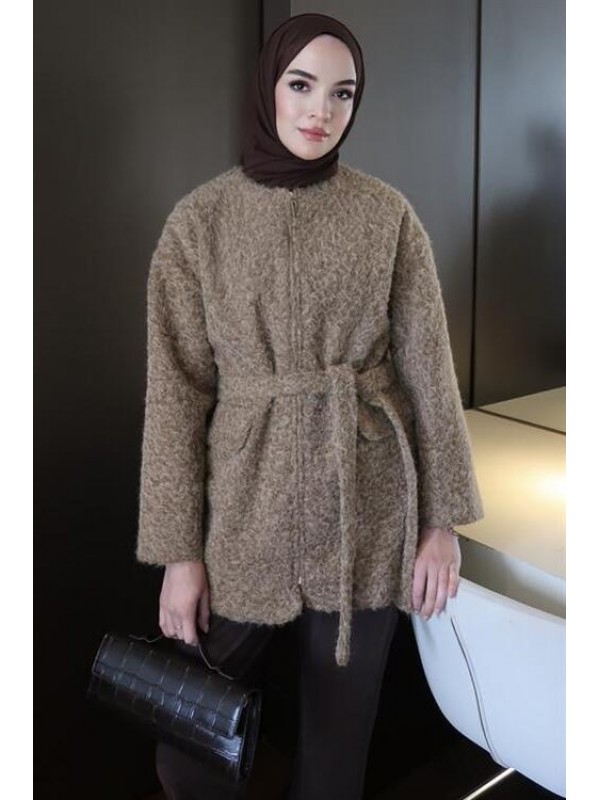 Tedy Fermuarlı Kaban Kahve