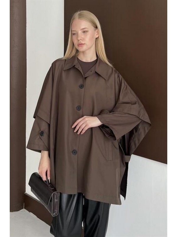 Takma Kol Cepli Trenç Kahve