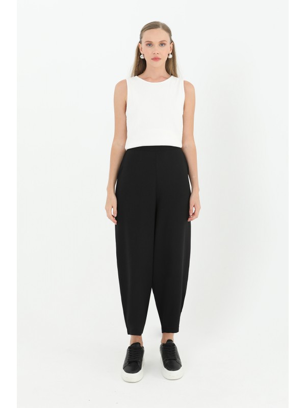 Kadın Linda Kumaş Şalvar Form Pantolon  - 18166PNT