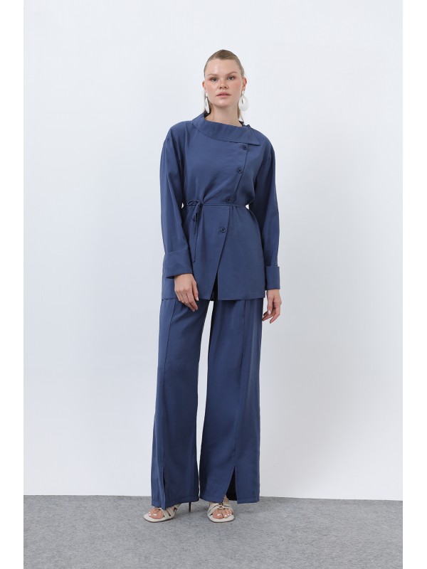 Kadın Düğmeli Oversize Günlük Set Takım

-20677TKS