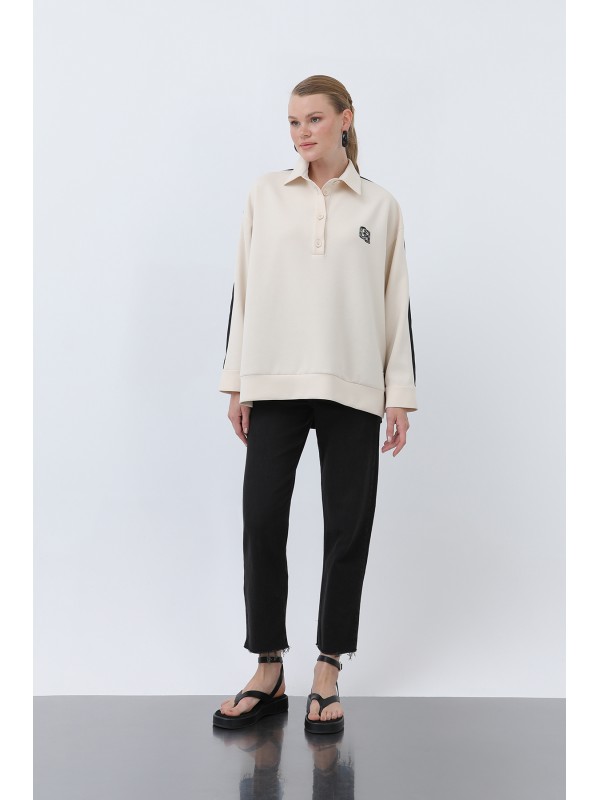 Kadın Önü Nakış Arkası Paraşüt Gömlek -32120GML