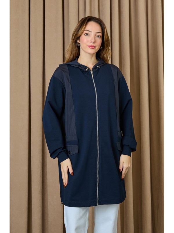 Kadın Kapüşonlu Basic Tunik - 10733TUN