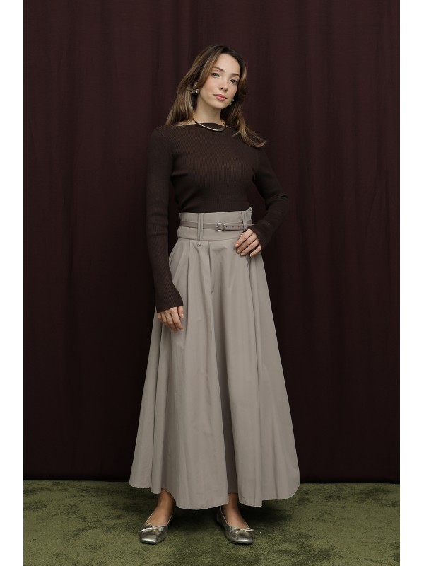 Kadın Köprü Detaylı Kemerli Etek - 20710ETK