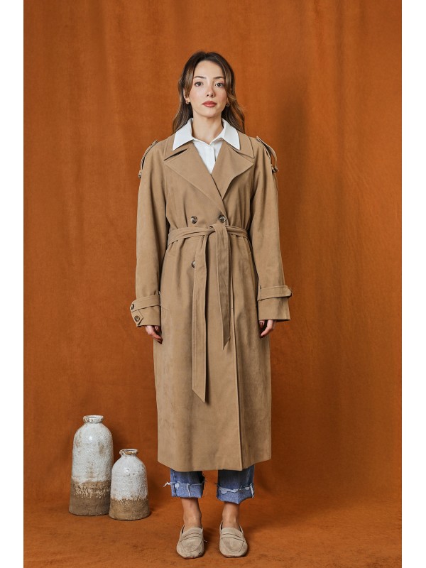 Kadın Süet Trench  -  32407TRC