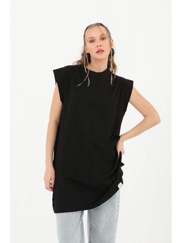 Kadın Basic Kolsuz T-shirt  - 30725TUN
