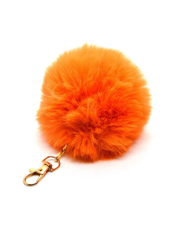 Toptan Turuncu Renk Peluş Anahtarlık 833