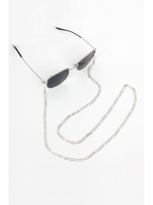 Toptan Kadın Gözlük Zinciri Şavin Fairy İnce Örgü Silver
