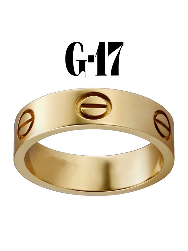 Toptan Kartier Düz Yüzük Gold Renk 17 Numara