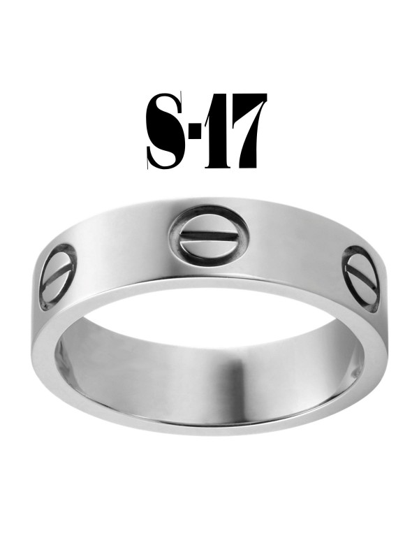 Toptan Kartier Düz Yüzük Silver Renk 17 Numara