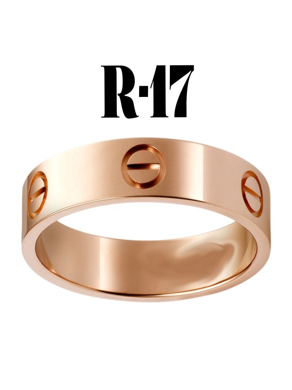 Toptan Kartier Düz Yüzük Rose Renk 17 Numara