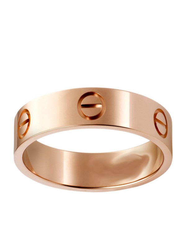 Toptan Kartier Düz Yüzük Rose Renk 17 Numara