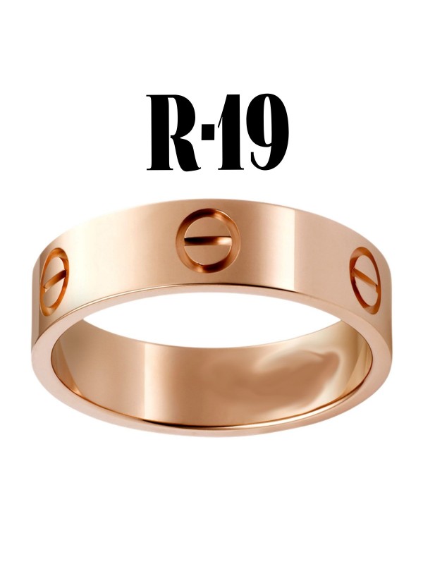 Toptan Kartier Düz Yüzük Rose Renk 19 Numara