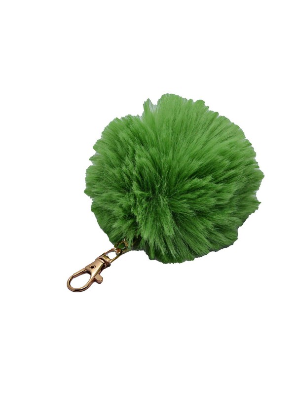 Toptan Fıstık Yeşili Renk Peluş Ponpon Anahtarlık  980
