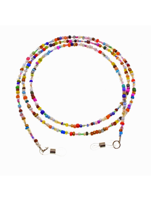 Toptan Alin Kaplama Renkli  Trend Kum Boncuk Renkli Gözlük Aksesuarı Gözlük Zinciri - 1813