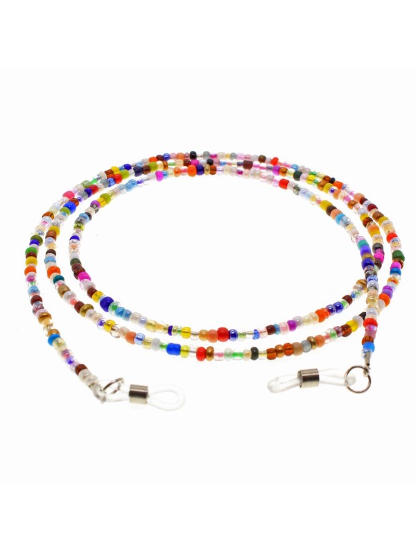 Toptan Alin Kaplama Renkli  Trend Kum Boncuk Renkli Gözlük Aksesuarı Gözlük Zinciri - 1813
